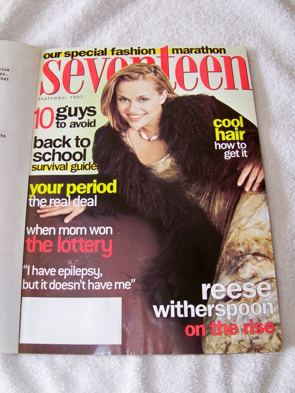 Seventeen Magazine September 1997 Reese Witherspoon, New